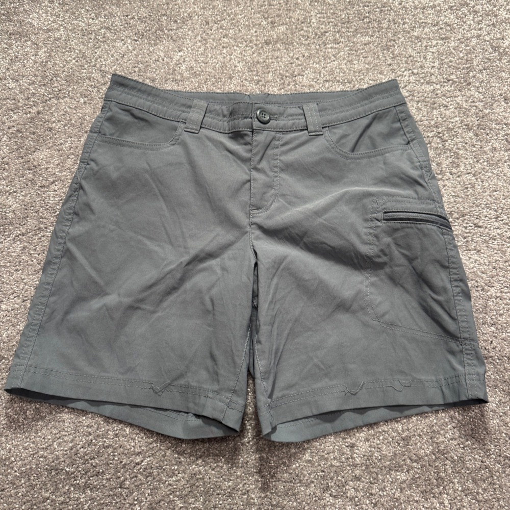 Eddie Bauer Shorts Womens 10 Blue Nylon Hiking Outdoor Trail Gear Horizon Guide